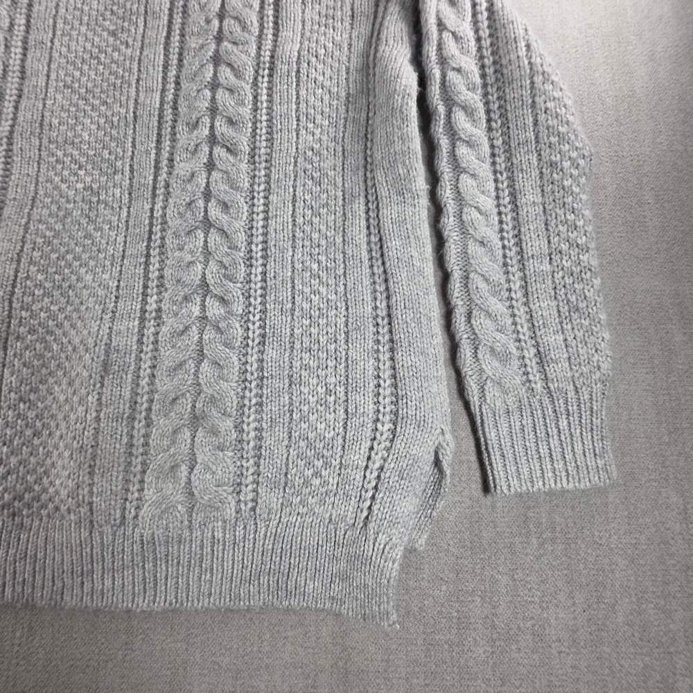 GAP Cardigan Womens XS Heather Grey Cable Knit Open Front Sweater S/352721-01 - Picture 14 of 16